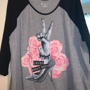 ✌🏽 Love & Great Shoes 3/4 Sleeve Tee